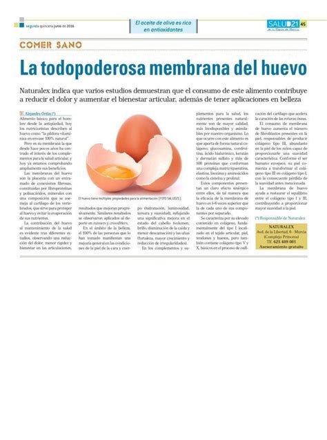 La Membrana De Huevo Y La Salud Articular Naturalex