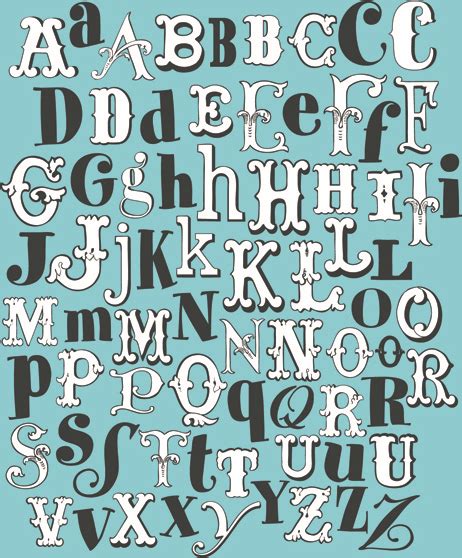 Retro Alphabet Set Vector Free Vector In Encapsulated Postscript Eps Eps Vector