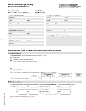 Ausf Llbar Online Der Berufsausbildungsvertrag Form Des Fax