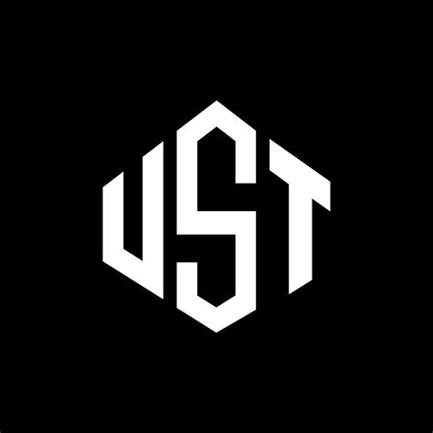 UST letter logo design with polygon shape. UST polygon and cube shape ...