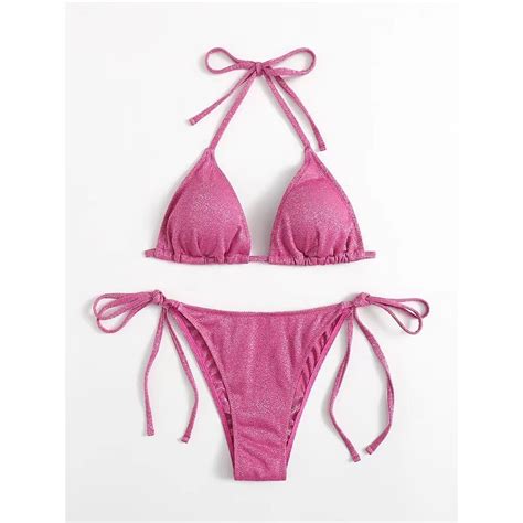 bikini บกนผาวง เซต2ชน กลตเตอร แบบผก พรอมสงทนทจากไทย Shopee Thailand