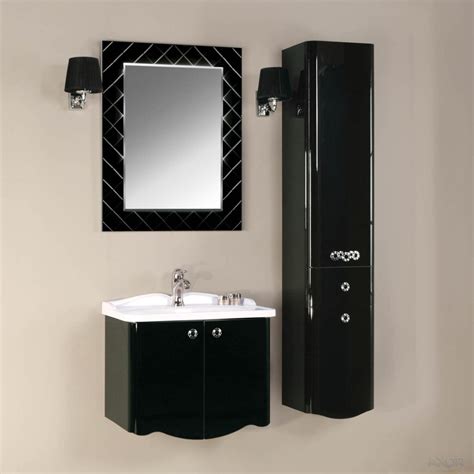 Зеркало Акватон Венеция 75 (1A1511L0VNL20) черное со светильниками