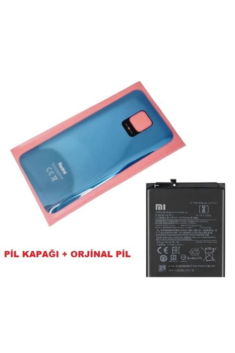 tkgz Xiaomi Redmi Note 9 Pro Arka Kapak Batarya Kapağı Pil CAM Gri