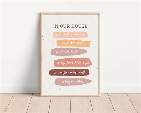 Our House Rules Poster, Montessori Poster, Family Rules, Montessori ...