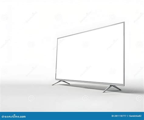 Led Flat Screen Plasma Tv Screen With Transparent Cutout On White