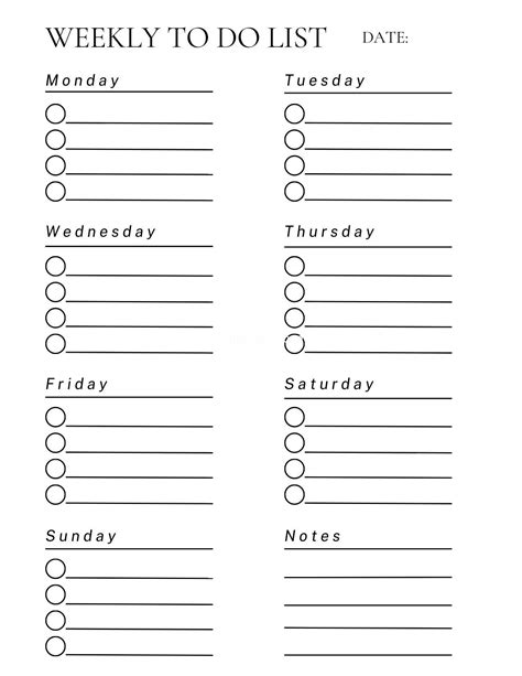 40 Free Printable Weekly To-Do Lists - Printaboles