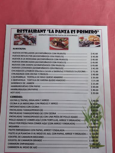 Restaurante LA PANZA ES PRIMERO TAMASOPO En Tamasopo