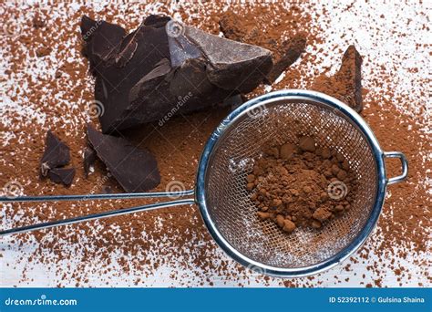 Cocoa Solids And Cocoa Powder Stock Photo - Image: 52392112