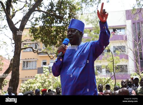 Nairobi Kenya 22nd Feb 2023 Azimio La Umoja Party Leader Raila