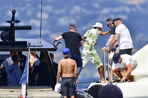 Neymar Soaks Up The Saint Tropez Sun On Yacht Daily Mail Online