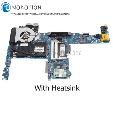 NOKOTION Placa Base Para Port Til HP 6470B 8470P HM76 DDR3 Con