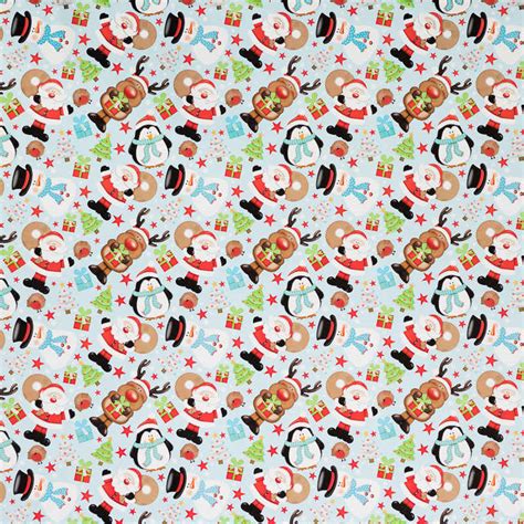 Bandm Cute Christmas Wrapping Paper Santa And Reindeer 12m T Wrap