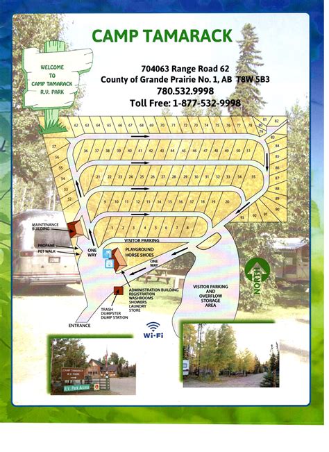 CAMP TAMARACK RV PARK - Park Map