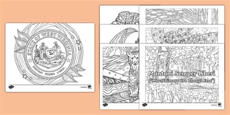 West Virginia Coloring Pages State Resources Twinkl Usa