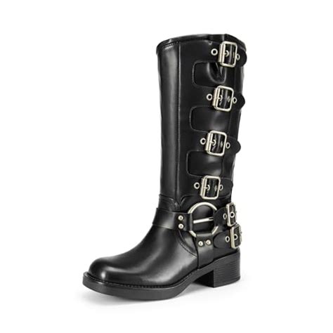 I Tested The Top Rated Black Knee High Biker Boots Here S Why They Re