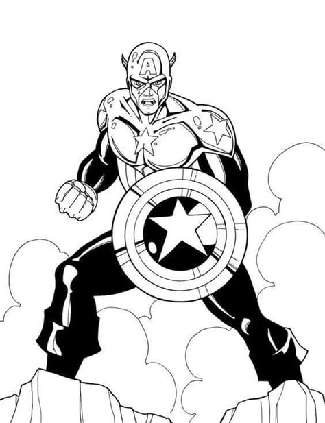 30 Printable Captain America Coloring Pages