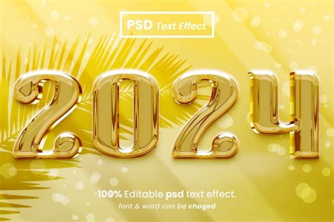 Effet De Texte D Bonne Ann E Psd Premium