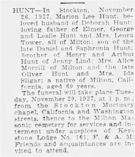 Marion Lee Hunt 1858 1927 Find A Grave Memorial