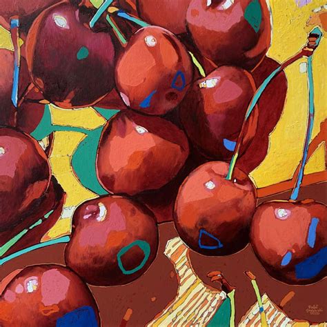 Rafał Gadowski Cherries 02 Contemporary Figurative Oil Painting