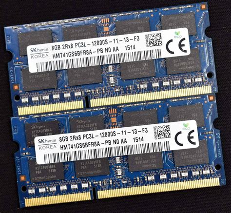 Yahooオークション 8gb 2枚セット 合計 16gb Pc3l 12800s Ddr3l