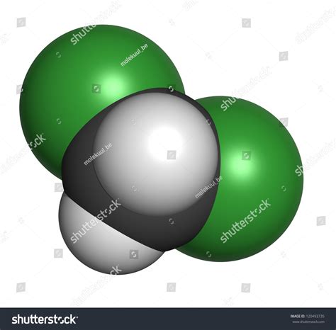 Dichloromethane Ch2cl2 Methylene Chloride Molecule Chemical Stock