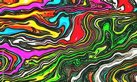 Abstract acrylic background. Watercolor texture. Psychedelic crazy art ...