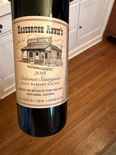 2016 Stone Pine Estate Cabernet Sauvignon Sagebrush Annie Usa California Central Coast Santa