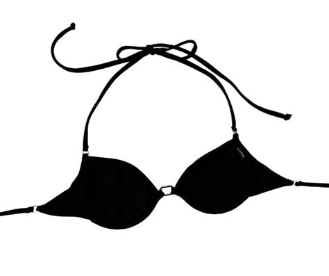 Midnight Black Underwire Bikini Top Micro Gigi