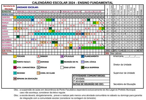 Calendário Escolar 2024 Confira o cronograma para o próximo ano