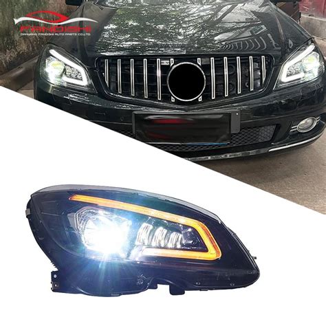 Plug And Play Upgrade Full Led Headlight Headlamp For Mercedes Benz C