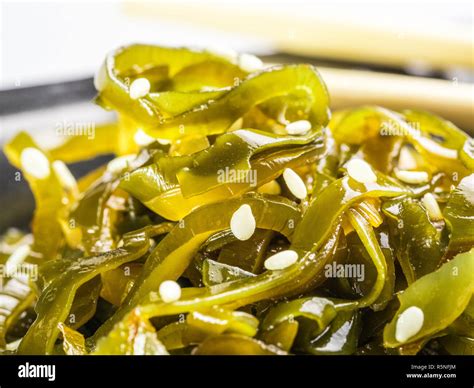 Seaweed salad, laminaria Stock Photo - Alamy