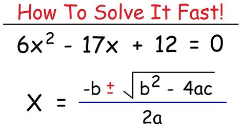 How To Solve Quadratic Equations Using The Quadratic Formula Solving