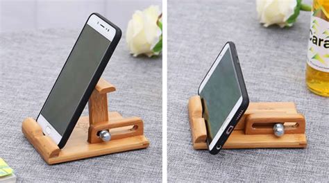 Bamboo Adjustable Multi Angle Cell Phone Ipad Stand Holder Ipad Stand