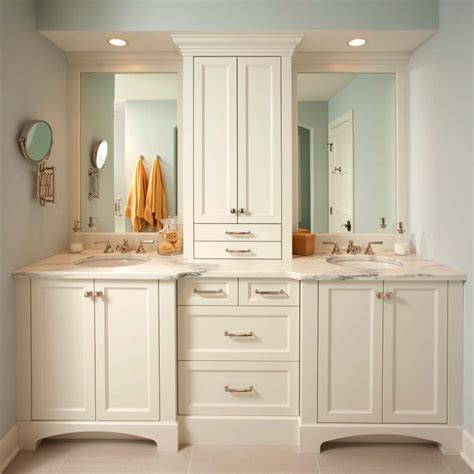 Double Sink Vanity With Middle Tower Foter