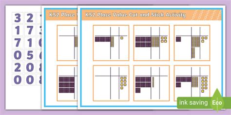 Twinkl Symbols Ks2 Place Value Cut And Stick Activity