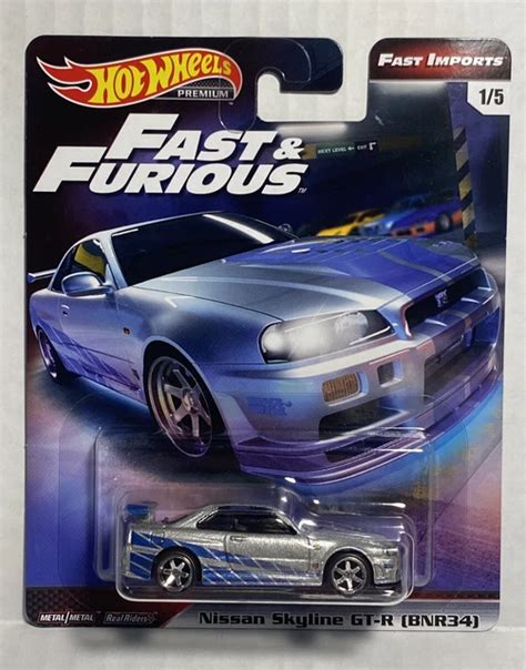 HOT WHEELS PREMIUM Fast Furious Nissan Skyline GT R BNR Importations Rapides EUR