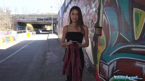 Petite Brunette Fucked Right On The Street