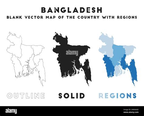 Bangladesh Map Borders Of Bangladesh For Your Infographic Vector