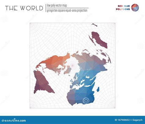 Low poly world map. stock vector. Illustration of destination - 167940653