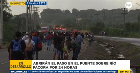 Protestas Panamá Indígenas reabren vía sobre puente de Pacora por las