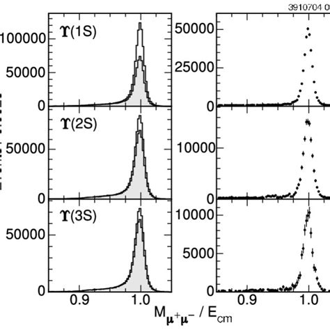 Muon Pair Invariant Mass Distributions In On Resonance Empty And