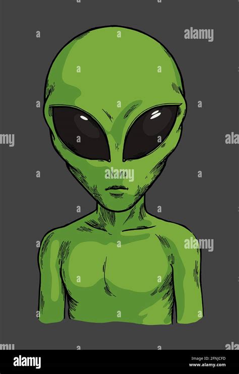 Green alien space character isolated vector illustration Stock Vector Image & Art - Alamy