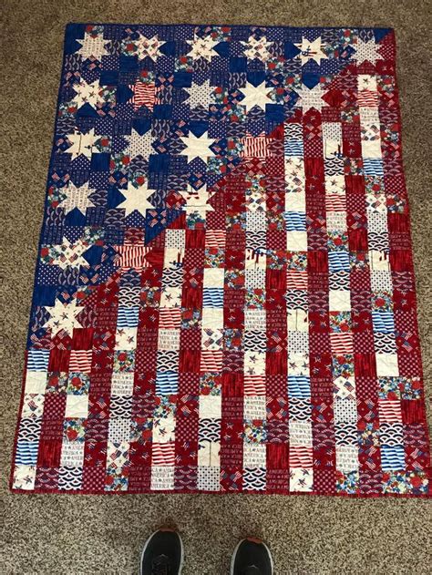 Pin By Dorte Rasmussen Denmark On A Red White Blue Quilts Qov