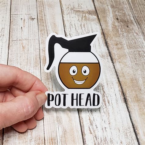 Pot Head Vinyl Sticker Funny Stickers Food Stickers Etsy