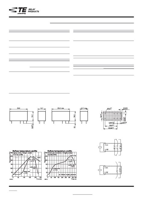 RT424024 datasheet(2/4 Pages) TEC | Power PCB Relay RT2 DC and AC (for ...