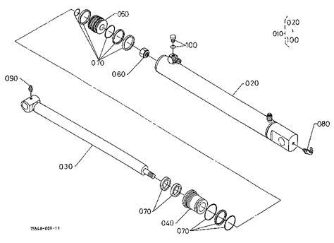 B Cylinder Boom Component Parts Hydraulic System Epc Kubota Online