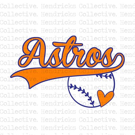 Astros Ball With Heart Png And Svg Etsy