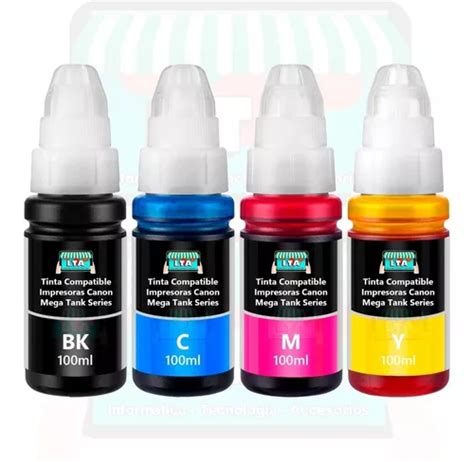 Pack 4 Botellas Tinta Compatible Para Impresora Canon G3101 Cuotas