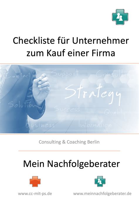 Checkliste Firmenkauf F R Kmu Unternehmer S Webseite