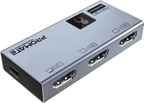 Свитч Promate MediaSwitch-2T 2xHDMI to HDMI Silver (mediaswitch-2t ...